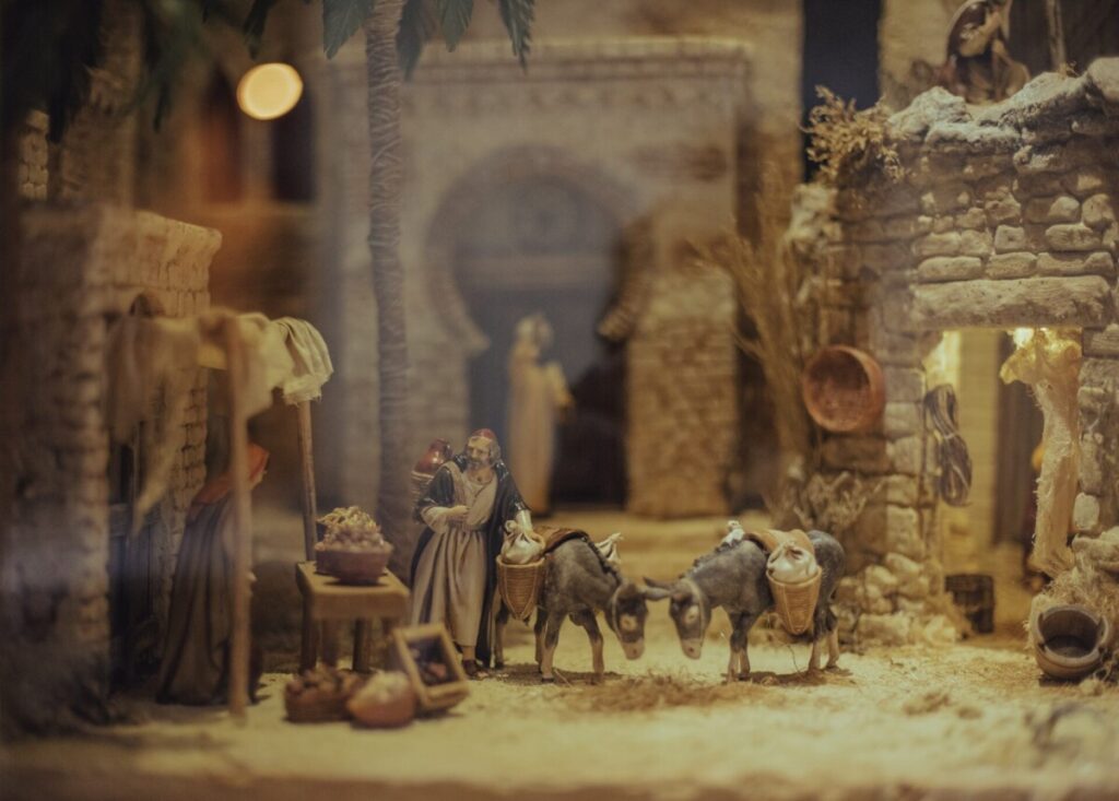 Action figures of the birth of Jesus Christ