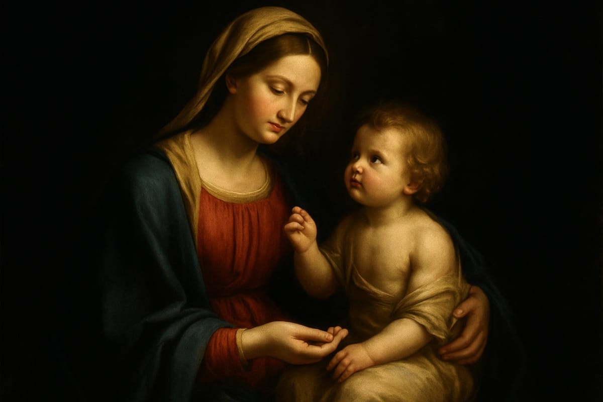Simile est regnum caelorum grano sinapis: o grão de mostarda e Maria semente da salvação